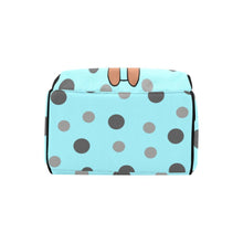 Load image into Gallery viewer, Designer Diaper Bags - African American Baby Girl Electric Blue Polka Dots Bow And Natural Curls Multi-Function Backpack
