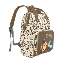 Load image into Gallery viewer, Diaper Bag Backpack - Custom Diaper Bag - Cute Baby Cowboy Cow Print Western Diaper Bag