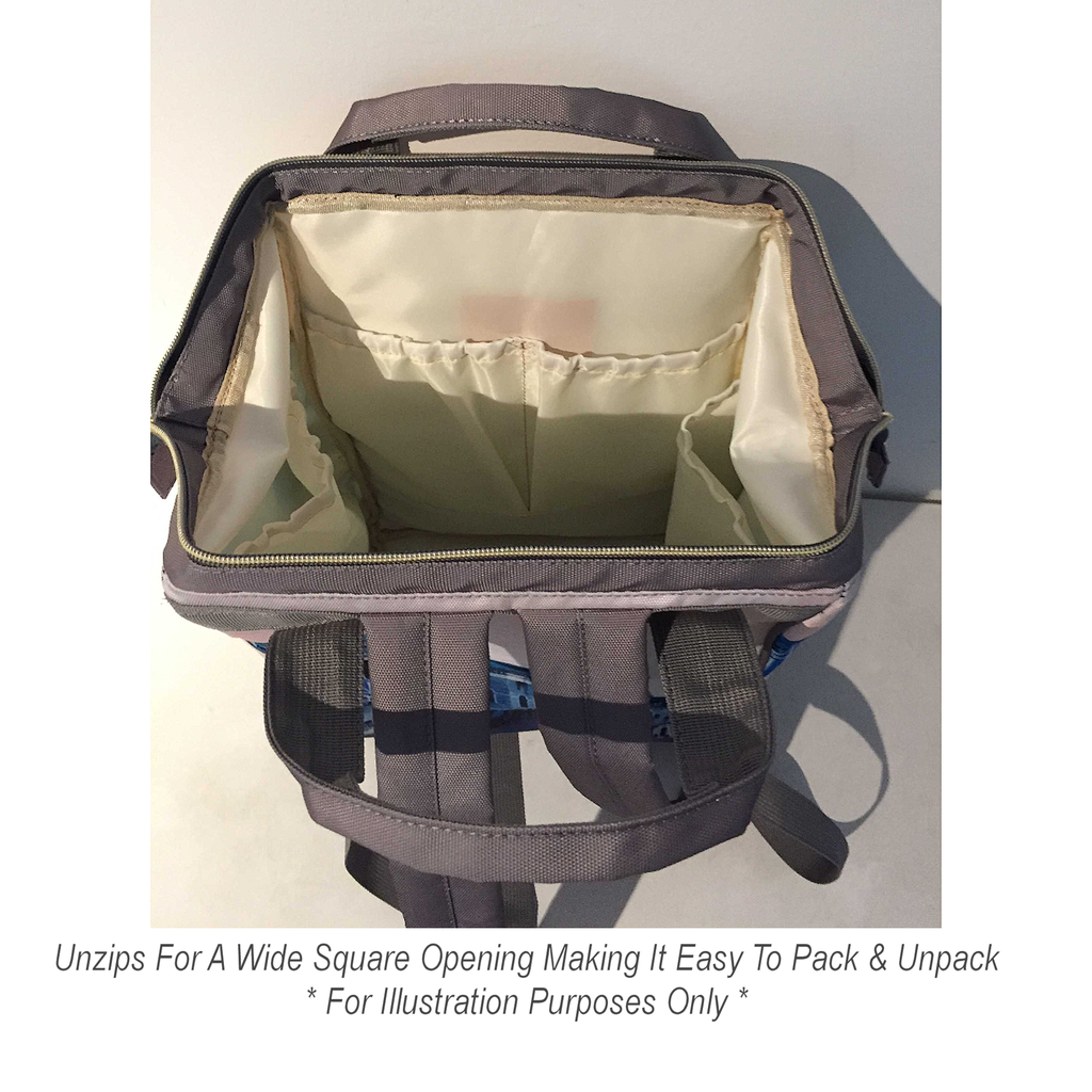 Designer Baby Bag With Cute Cartoon Dinosaurs - Waterproof Multifunction Backpack