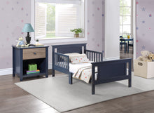 Load image into Gallery viewer, Connelly Reversible Panel Toddler Bed Midnight Blue/Vintage Walnut