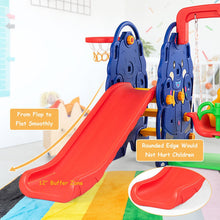 Load image into Gallery viewer, 3-in-1 Junior Children Freestanding Design Climber Slide Swing Seat Basketball Hoop