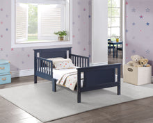 Load image into Gallery viewer, Connelly Reversible Panel Toddler Bed Midnight Blue/Vintage Walnut