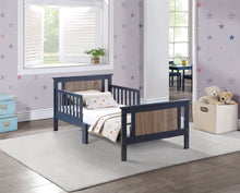 Load image into Gallery viewer, Connelly Reversible Panel Toddler Bed Midnight Blue/Vintage Walnut