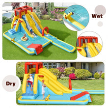 Load image into Gallery viewer, Inflatable Dual Slide Water Park Climbing Bouncer with 735W Air Blower
