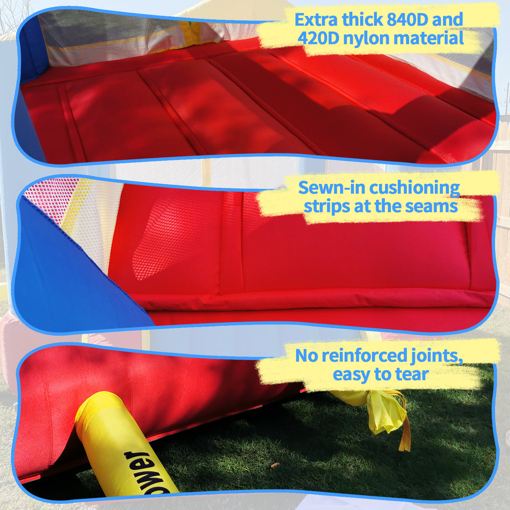 Bounce House Inflatable Bounce House with Basketball Hoop Royal Bouncer for Kids, 12 x 9 x 8 ft H, w/ UL Certified Air Blower