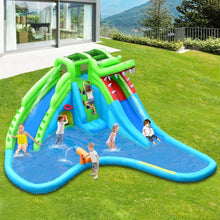 Load image into Gallery viewer, 7 in 1 Inflatable Bounce House with Splashing Pool and Slide