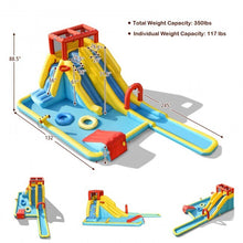 Load image into Gallery viewer, Inflatable Dual Slide Water Park Climbing Bouncer with 735W Air Blower