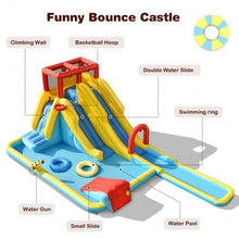 Load image into Gallery viewer, Inflatable Dual Slide Water Park Climbing Bouncer with 735W Air Blower