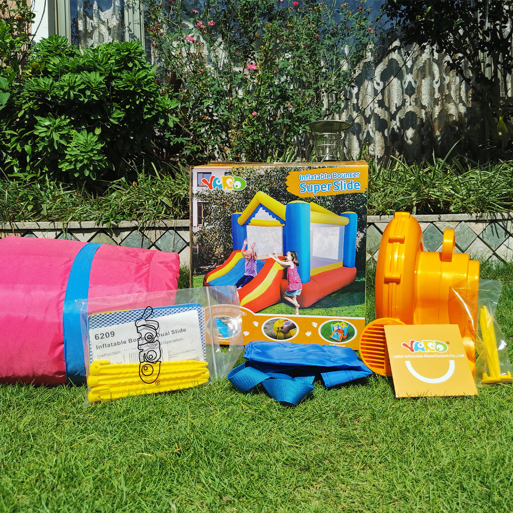 Bounce House Inflatable Bounce House with Basketball Hoop Royal Bouncer for Kids, 12 x 9 x 8 ft H, w/ UL Certified Air Blower
