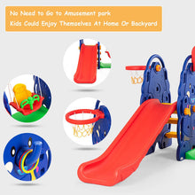 Load image into Gallery viewer, 3-in-1 Junior Children Freestanding Design Climber Slide Swing Seat Basketball Hoop