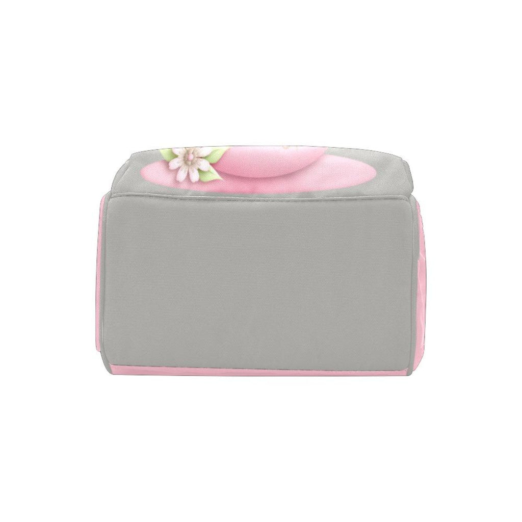 Designer Baby Bag With Cuddly Pink Teddy Bear In Tea Cup - Waterproof Multifunction Backpack Bag