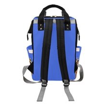 Load image into Gallery viewer, Designer Diaper Bag - Ethnic African American King Baby Boy - Royal Blue Waterproof Diaper Bag Backpack