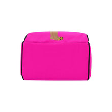 Load image into Gallery viewer, Designer Diaper Bag - Ethnic Queen African American Baby Girl - Hot Pink and Black - Waterproof Backpack