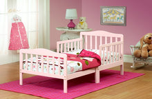 Load image into Gallery viewer, Contemporary Solid Wood Pink Toddler Bed by Orbelle